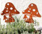 LB H&F Lilienburg Roststecker Herbst Herbstdeko Gartendeko Gartenstecker Rost Metall Dekofigur Gartenfigur Rostfigur (Pilz Set)