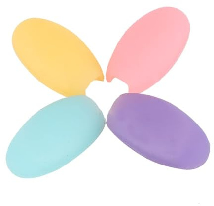 Agatige 4 Pièces de Reposage pour Flûte, Outil à Souffle en Silicone Souple Manches Doigt Pouce Reste Coussin Pad Flûte Protection Partie Accessoires pour Instruments de Musique