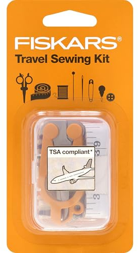 Fiskars Sewing Kit - 27-Piece Travel Sewing Set with Case - Craft Supplies - Orange