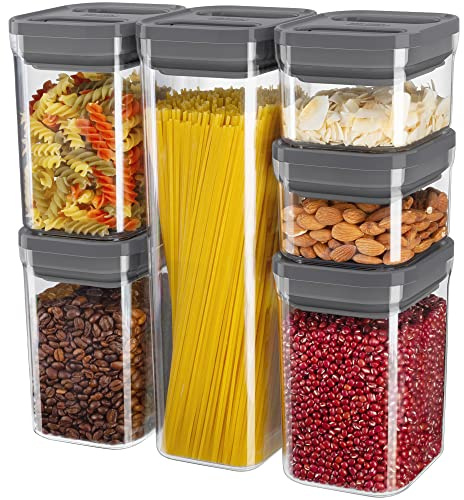 MR.SIGA 6 Piece Airtight Food Storage Container Set for Pantry Organization