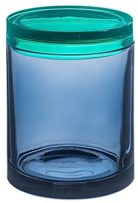 REMEMBER Glasdose L blau/türkis - 1.7 L - Lebensmittelecht, Handarbeit