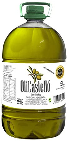 Aceite de Oliva Virgen Extra Arbequina 5L - Extracción en frío - OliCastello - Afrutado Maduro / 3 Unidades Envío Gratis (ESPAÑA)