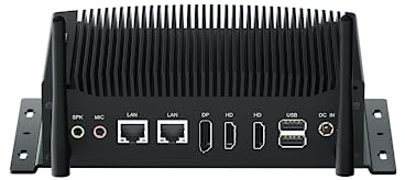WEIDIAN Mini PC Industriel Fanless, Mini Ordinateur Win11, Industrial PC Core i7-10510U, Dual Gigabit Ethernet, 2RS232/422/485 COM, 2RJ45 LAN, 6USB, GPIO, WiFi, BT4.2, Linux (8GB RAM 128GB SSD)