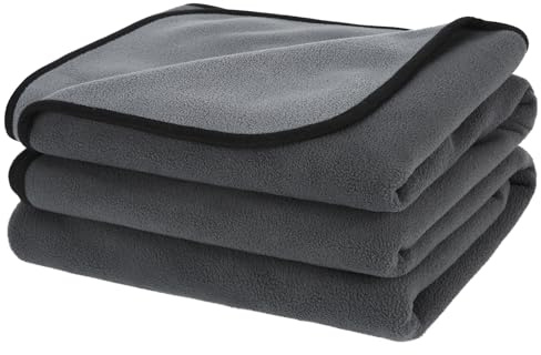 PETTOM Couverture Chien Imperméable (100x75cm, Gris) | Plaid Chien, Anti Pipi, Absorbante, Chaude, Douce, Pour Canapé Lit Divan