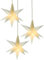 3D Weihnachtsstern 12 cm 3er Set warm weiß - weiß - LED Fenster Deko Leuchtstern mit Timer Batterie betrieben - Stern Weihnachtsdeko Fensterdeko Weihnachten Advent Winter Deko Dleuchtung