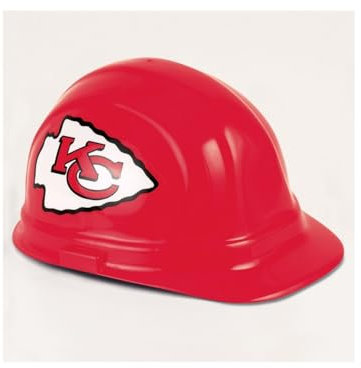 Kansas City Chiefs NFL Bauarbeiterhelm Schutzhelm Bauhelm, größenverstellbar, ANSI Z89.1, 2009 Type 1 Class E Standard