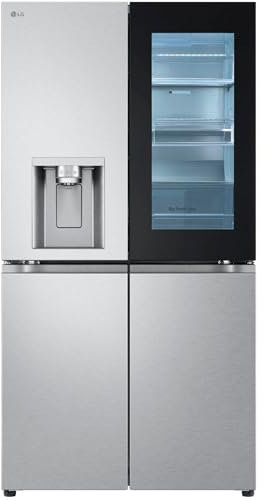LG GMG960MBJE Side by Side Kühlschrank mit InstaView, Klasse E, 638 L, Multi Door Kühl- und Gefrierschrank mit Eis-, Crushed Ice und Wasserspender, Total No Frost