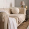 OHS White Ball Cushion Boucle, Ultra Soft Fluffy Decorative Ball Cushions for Sofa Living Room Bedroom Round Boucle Pillow - Cream, 30cm