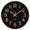 Foxtop Wanduhr Funk Geräuschlos Lautlos Analog Nicht Tickend 30 cm Leicht Ablesbare Uhr für Küche, Wohnzimmer, Schlafzimmer, Badezimmer, Heimbüro, Schwarz-Rosa