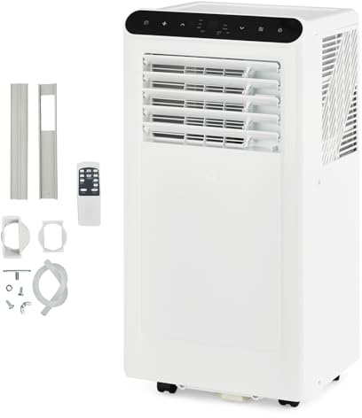 2025 New Model Portable Air Conditioner, 8000 BTU Air Conditioner Cool Up to 350 Sq.Ft, 3-in-1 AC Unit, Dehumidifier, Fan, Window Installation Kit & Remote Control,LED Display,24Hrs Timer for Home