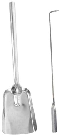 Mikikit Attizzatoio Per in Ghisa Spessa Completo e Pinze Per Raccogliere Da Accessorio Per e Falò Da Campeggio Design Elegante Per Interni Ed Esterni