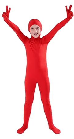 Barn öppet ansikte helkroppsdräkt stretchig kostym Zentai overall, unisex pojkar flickor danskläder enhetskläder bodysuits för halloween cosplay