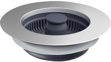 Tapón de Fregadero de Acero Inoxidable de Fregadero Con Núcleo de Rebote | Colador de Fregadero de Cocina 3 En 1 Tapón Fregadero Cocina Tapón Fregadero Antiolor Y Antiobstrucción