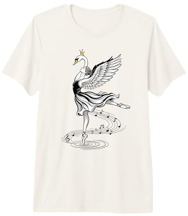 Cool White Swan Lake Ballet Ballerina Dancer Gift Men Women Premium Tri-Blend T-Shirt
