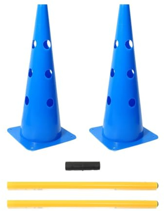 Parcours d'agilité pour chien avec set d'obstacles Ensemble portable | Kit de haies et cônes d'entraînement à l'agilité pour exercice, compétition, , chiens de petite, moyen