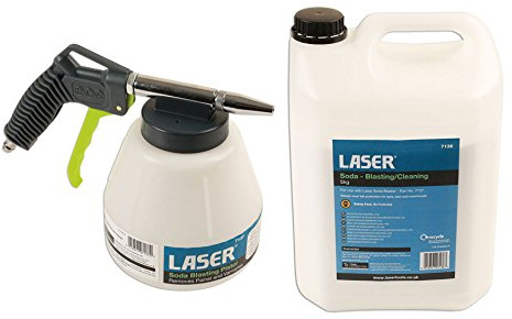 LOT : PISTOLET DE SABLAGE AU BICARBONATE DE SOUDE + BIDON BICARBONATE