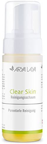 ARYA LAYA Clear Skin Reinigungsschaum, 125 ml: porentiefe Reinigung für fettige, unreine & entzündete Haut, ideal bei Akne, reguliert die Talgproduktion, Make-up-Entferner, vegan