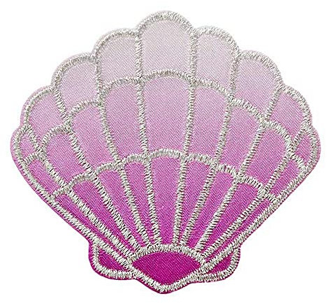 Mono Quick 1205x Muscheln Bügelbilder, Pink, Lila, Türkis, Blau - Applikation Meer (12058 - Lila)
