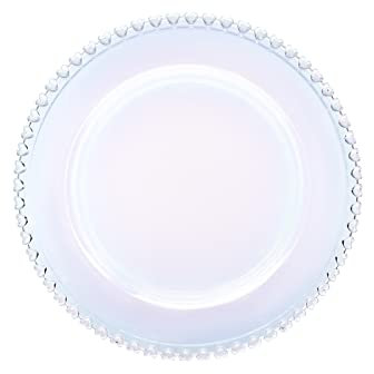 KARACA Rory Assiette de service 27 cm – Plateau en verre élégant pour une présentation parfaite des gâteaux et des biscuits, passe au lave-vaisselle, design élégant pour des arrangements de table