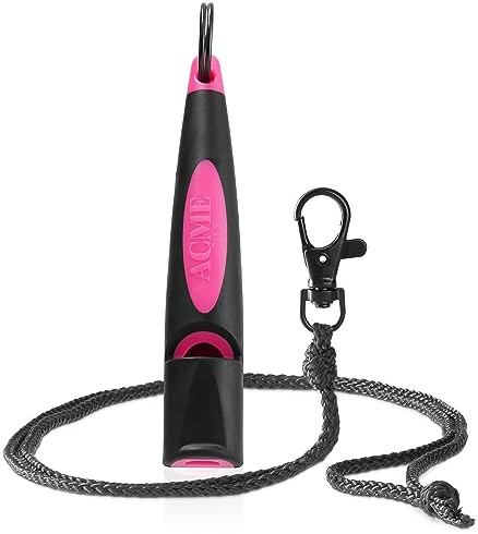 ACME Silbato para perros n.º 210,5 (actualización de 2023) con banda de silbato en color negro mate | Alpha | ideal para la devolución de llamada | gran alcance | frecuencia estandarizada (Black/DG