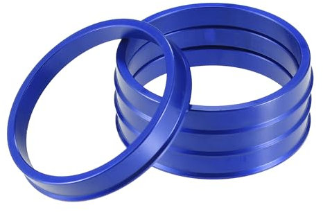 A ABSOPRO anellos centrici per cerchi auto OD 67,1 mm a ID 60,1 mm anellos centrici per cerchi in lega di alluminio blu (set di 4)