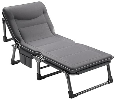 ANINGT Lit Pliant Adulte 70 X 190cm, Solide et Stable, Confortable Lit D'appoint Pliable pour Camping/Bureau en Plein Air (170cm)