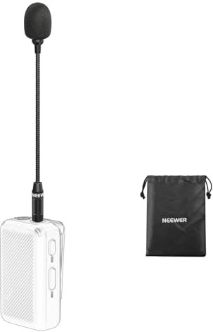 Neewer 3.5mm TRS Omnidirectional Condenser Microphone, Mic for Interviews and Content Creators, Compatible with DJI Wireless Mic Transmitters Compatible with Rode Wireless GO II 2 CM28, CM7