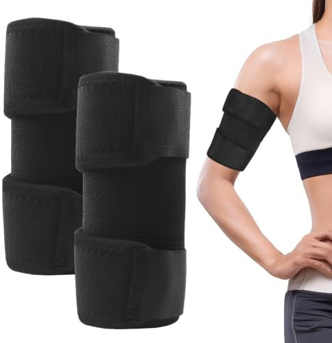 2 fasce per bicipiti sulla parte superiore del braccio, per gomito, per gomito, epicondilite, supporto per gomito, gomito sinistro, regolabile con chiusura in velcro