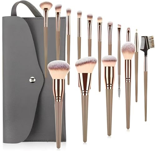 LAKPYN Pennelli Maquillaje, 15 Pezzi Set Pennelli Trucco Professionale con, Kit Pennello Trucco Ochos Pinceles de maquillaje Regalo para Ragazze Mujeres cumpleaños San Valentino