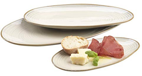 MÄSER Nottingham - Juego de bandejas de cerámica