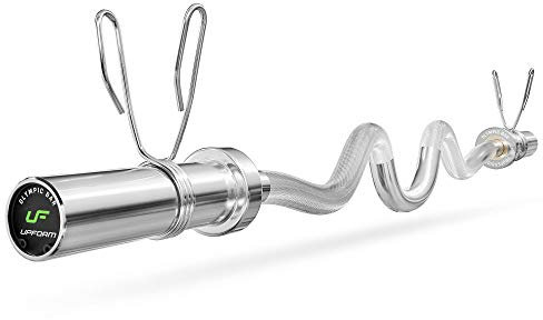 Marbo Sport - SZ Curlstange, Hantelstange, Krafttraining Stange für Hantelgewichte - 120 cm UF-G120ML-OLI-CH - aus Stahl, mit Zwei Federkragen, Armtrainer Fitnessgeräte Sportgeräte für Zuhause