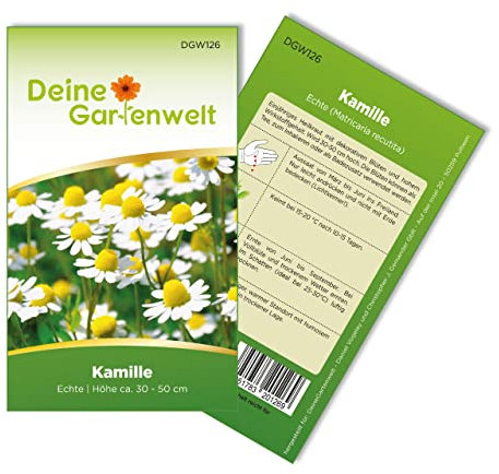 Kamille Echte Samen - Matricaria recutita - Kamillesamen - Kräutersamen - Blumensamen - Saatgut für 150 Pflanzen
