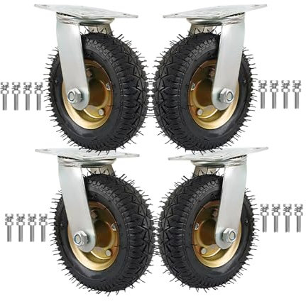 Ruedas Giratorias De Servicio Pesado, Industriales De La Carretilla De La Rueda Con Tornillos Silenciosa 4 Pcs Ruedas De Transporte Repuesto Rueda Silla Oficina Giratoria, Muebles Aparato