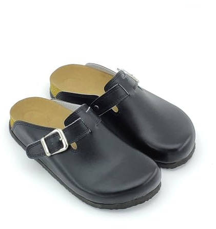 Terlik Sabo Suela de Corcho ST158 Zuecos de Cuero Mules Zapatillas Zapatos Sabot, Mujer