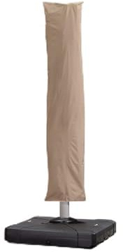 PURPLE LEAF Copertura parasole deportata 221 x 61 cm, copertura protettiva in tessuto poliestere 250 g, protezione UPF 50+, copertura per ombrelloni da giardino con asta e cerniera, beige