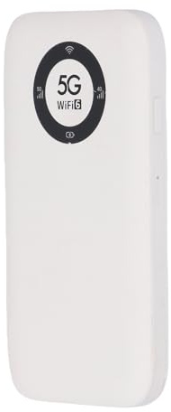 5G Mobile Hotspot WiFi 6 med 7100mAh, IP67 Travel Router för 16 Enheter, Trådlöst SIM-kortmodem med Dubbla Band (N41/N78/B1/B3) (WHITE)