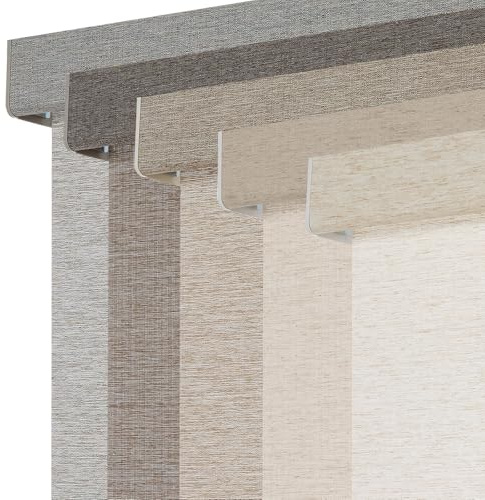 Persilux Light Filtering Roller Shades for Indoor Window Blinds,Cordless,Linen Fabric,Thermal Insulated Fabric UV Protection Shades for Home,Office,Bedroom,Door,Light Filtering-Cream,Custom Size