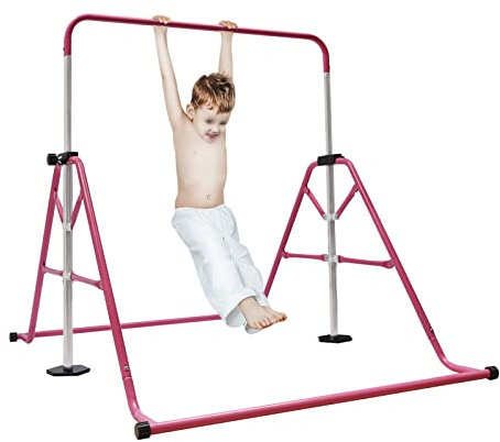 Barra de gimnasia para niños, barra de gimnasia para niños, barra de entrenamiento horizontal, barra de gimnasia interior, altura ajustable para jardín