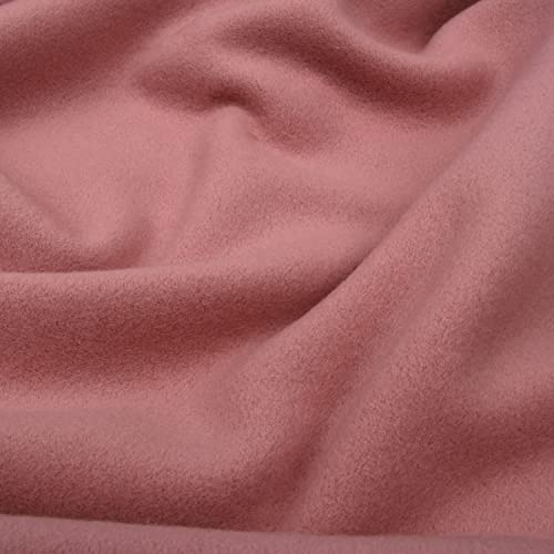 SÜSSE ZWERGE-Stoffe Baumwollfleece 100% Baumwolle - warm, weich & kuschelig - altrosa - Mode Kinderstoff Nähen Meterware 25 cm x 150 cm - Öko Tex Standard 100 Zertifiziert