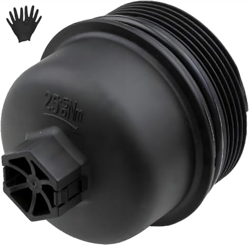 ZAMDOE 3M5Q-6737-AA Tapa de filtro de aceite para Peugeot Berlingo C2 C3 C4 C5 C8 MK2 MK4 MK7 1007 206 207 307 308 407 1103.L7 1103P8 Tapa Filtro Aceite
