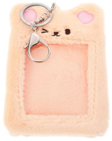 ABOOFAN Cartera Minimalista Bolsillo Frontal de Peluche y Soporte de Transporte Práctico para Decoración Colegio Adecuado para Niñas y Adolescentes