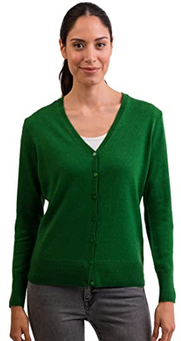 CASH-MERE.CH 100% kashmir damtröja cardigan V-ringad | kofta V-ringad 2-trådig