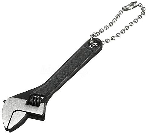 TopHomer Small Spanner Adjustable Wrench Non-Slip Mini Jaw Spanner Wrench Repair Maintenance Hand Tool Max jaw Opening 11mm(Black, Length 68mm)