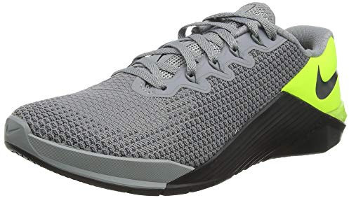 Nike Men's Metcon 5 Sneaker, Particle Grey Dk Smoke Grey Barely Volt, 3.5 UK