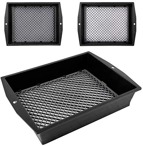 FairFox verstellbares Gartensieb I Umweltfreundlich aus 100% Recycel-Kunststoff I Sandsieb, Erdsieb oder Kompostsieb - unser Rüttelsieb kann Alles! Gitter verstellbar Dank smartem Mechanismus