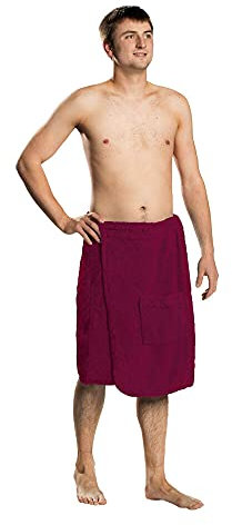 Lanudo® Herren Saunakilt Pure Line, 100% Baumwolle, 400g/m, antibakteriell, Größen S/M/L/XL S/M Pink