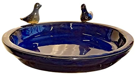 TucanoHamburg Vogelbad glasiert in blau