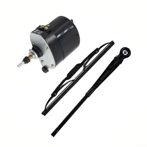 DAZZLEEX Motor de limpiaparabrisas universal de 12 V con brazo para barcos de pesca y vehículos recreativos OEM 01287358/7731000001 / 0390506510 (motor + limpiaparabrisas)