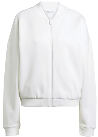 Adidas Damen Essentials Contemporary Logo Bomber Jacket, White, S