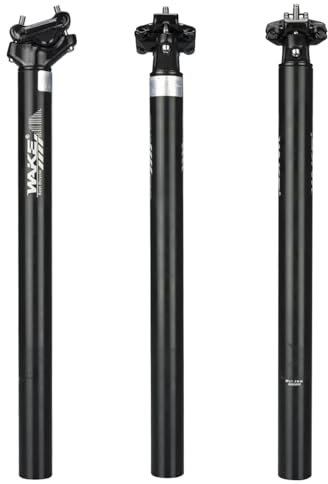 Wake Fahrrad Sattelstütze 27,2mm, 30,9mm 31,6 mm Aluminiumlegierung Fahrrad Sattelstange 400mm für E-Bike, MTB, Downhill, Trekking Citybike (Schwarz, 27,2mm)